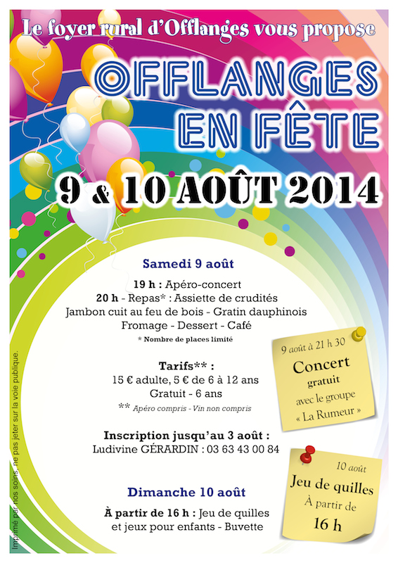 Affiche fête 2014